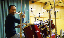 大瀧さんのドラムセットの写真です。